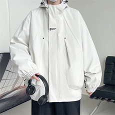 秋冬内胆夹克冲锋外套校园飞行服夹克宽松百搭外套JK745-D01P-85，男装夹克，电商A128