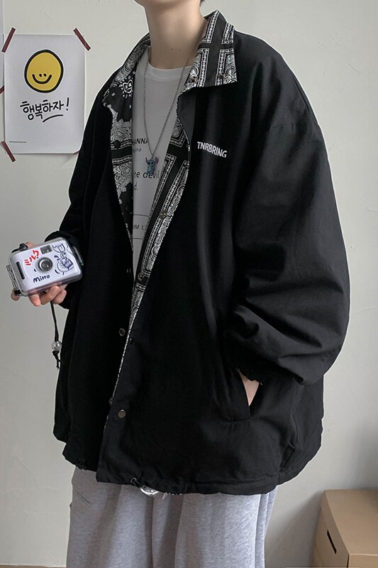 910A-J秋装新款两面穿夹克韩版宽松情侣时尚外套,男装夹克,星座910A
