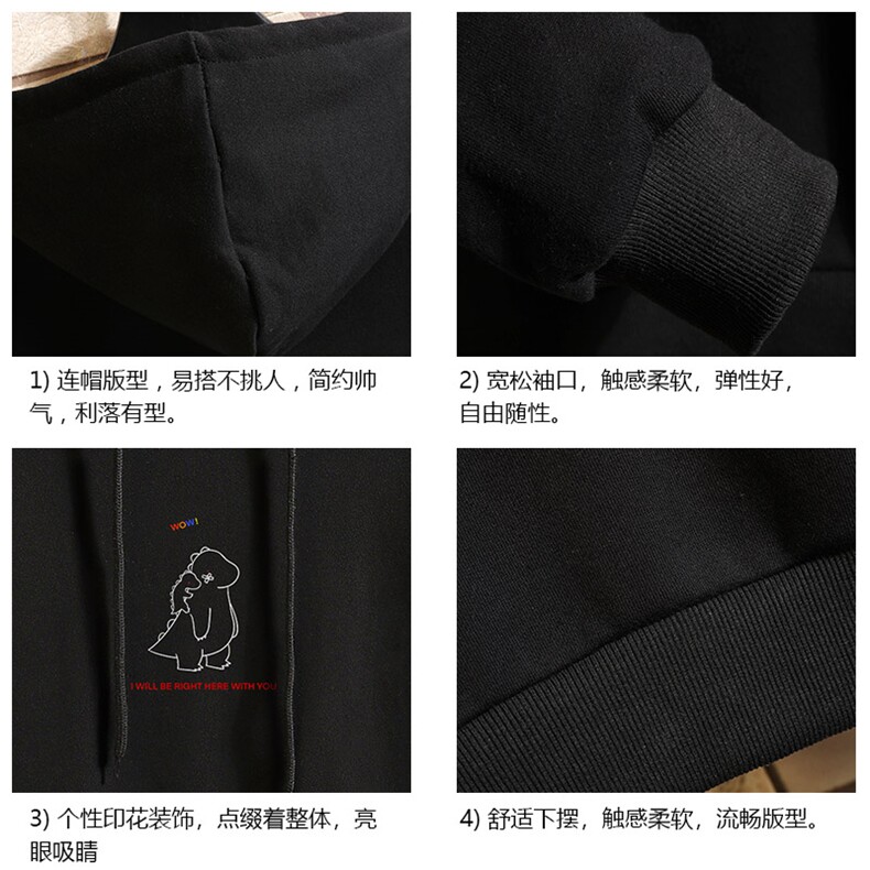 WY2140-P35加绒款-P40纯棉连帽卫衣男大码运动帽衫宽松薄砖墙,男装卫衣,电商A040A