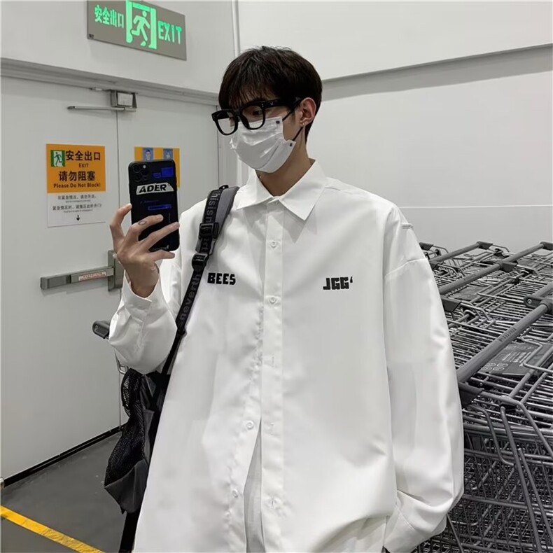 青春流行男标准简约原宿气质衬衫日常潮流新款C751P33,男装衬衫,星座1116-2