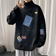 ！数据款2021高品质男士高领毛衣百搭潮牌保暖针织衫M703P60，男装针织衫/毛衣，电商B220