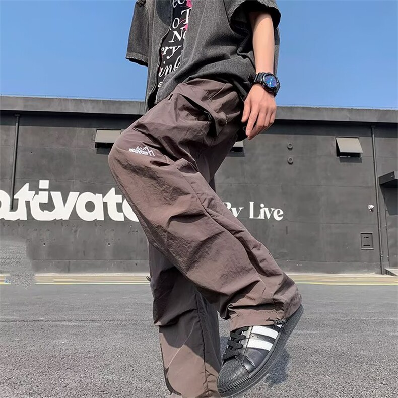 秋季美式宽松休闲裤男潮流大口袋工装直筒阔腿伞兵长裤K6625-P42,男装工装外套,星座412-3
