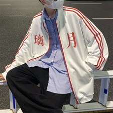 港风潮流时尚百搭宽松舒适潮牌休闲璃月夹克A061-XJK9045-P65限88,男装夹克,电商A061