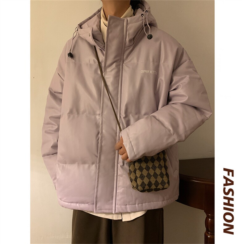 MY2089/P130连帽宽松韩版加厚皮衣棉衣棉服男潮大码学生棉袄外套,男装皮衣,电商A141