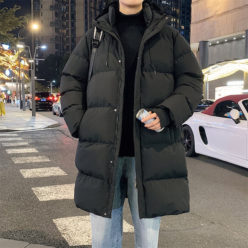 冬季潮牌情侣中长款连帽加厚保暖大棉袄8804-P85,男装棉衣,星座209-1