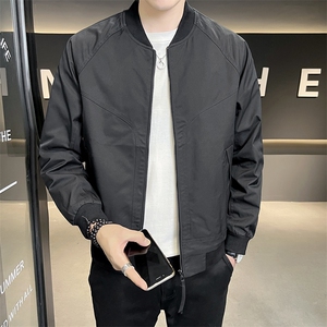 数据简单大方时尚潮流高品质精品男士棒球领夹克外套-2215图片