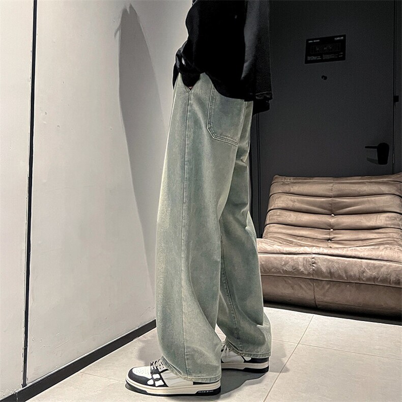 2025年春季牛仔裤男宽松直筒裤K2362常规P50加绒P60,男装牛仔裤,电商D325