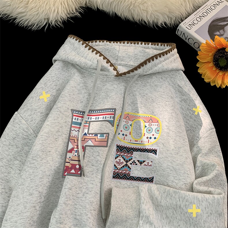 现货已做版权潮自主设计字母连帽宽松民族风卫衣WY29-P55控78，男装民族服装，星座205-5