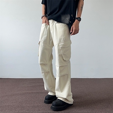 05美式高街多口袋工装裤简约百搭休闲裤男女XZ211-1-K2427-P65，男装工装外套，星座211-1