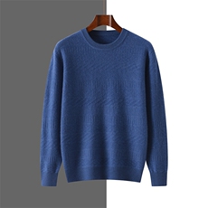 时尚男士秋款加厚羊绒套头衫舒适保暖简约百搭，男装羊绒套衫，隆格羊绒