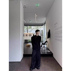 解构设计按新中式立领夹克男士新款黑色休闲西装外套西服，男装夹克，四季星座505
