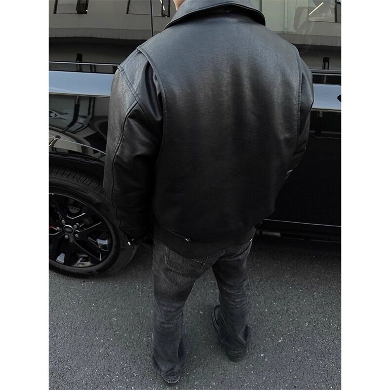 W9439-P100网图现货新款黑域重磅座山雕皮衣外套休闲夹克,男装夹克,星座1608-2
