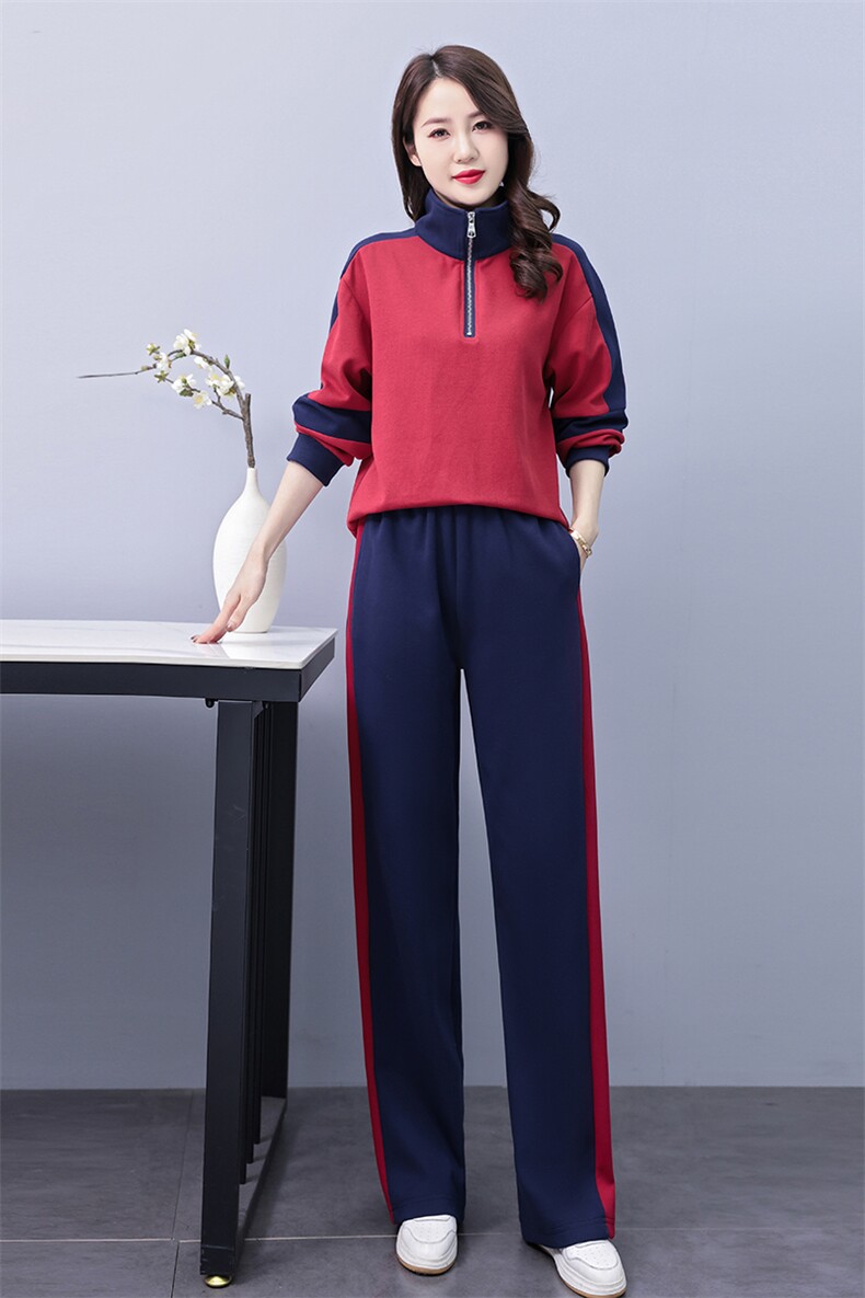 时尚春季女装休闲运动套装显瘦宽松舒适两件套百搭潮流设计,女装套装/套裙,凝聚力