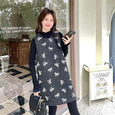 法式背心裙加打底衫套装，女装套装/套裙，2C120