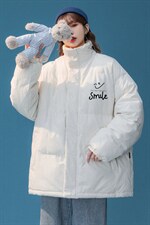 ！2023冬季中性风立领棉衣笑脸潮流百搭棉服外套MY108特P78，男装棉衣，电商B220