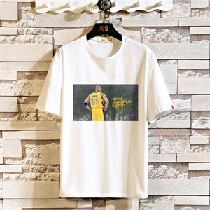 2021夏季砖墙日系大码男黑曼巴纪念版科比短袖印花T恤T1063-P25图片