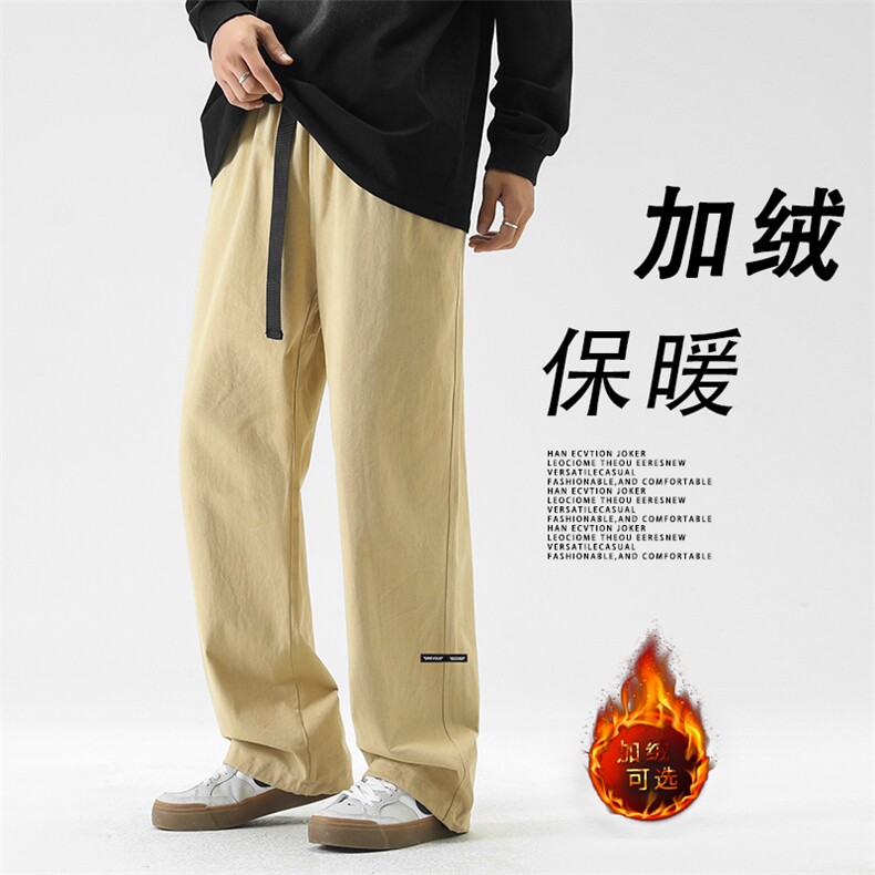 高街百搭裤子男秋冬季潮牌美式直筒宽松裤K668-特批-41加绒特批48图片