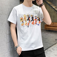 2021夏季新款男士潮流个性印花百搭套头短袖T恤男A436-T647-P25，男装T恤，电商A436