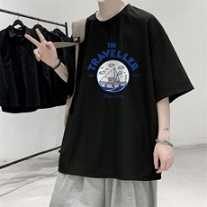 华夫格t恤男短袖男大码五分袖HT73410-P22，男装T恤，电商A040