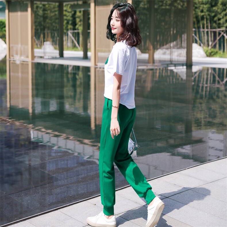 2022年夏装新款克莱因蓝休闲运动服卫衣套装女网红时尚两件套女,女装套装/套裙,瑶迪依秀
