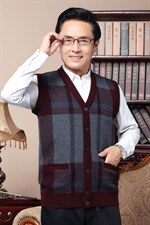 爸爸秋装毛衣外套中老年人针织衫开衫男爷爷春秋季上衣服加厚外穿，男装针织衫/毛衣，电商B212（原钱塘6029）