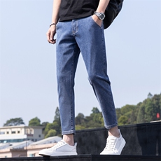 特批P50无差价潮流韩版九分牛仔裤修身显瘦小脚裤男百搭弹力K382，男装牛仔裤，星座1006-1