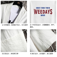 HF59113-P40风汉服男开衫外套七分袖道袍网格挂拍，男装民族服装，电商A040A