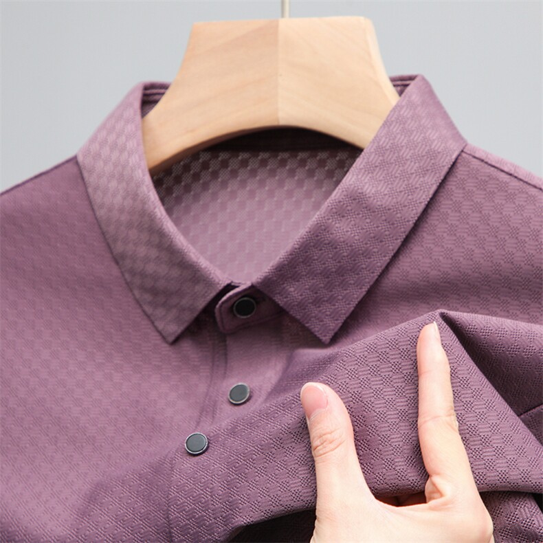 男士短袖T恤保罗polo衫2023夏季新款中年休闲男装半袖翻领体恤衫，男装Polo衫，电商B212（原钱塘6029）