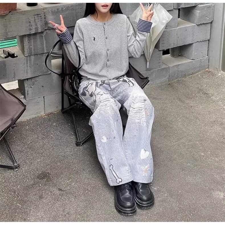 牛仔裤百搭新款时尚潮流文艺慵懒原宿简约流行NZB3181,男装牛仔裤,星座516A