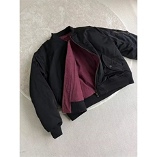 AA2103P90酒红丝绒年度王炸bomber夹克棉服双面穿ma1飞行员外套，男装夹克，电商B323A