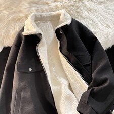 @地毯风呢料港风ins纯色加厚羊羔毛短款保暖棉衣A071-066-P125，男装棉衣，电商A071