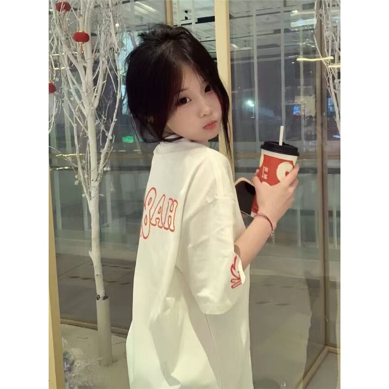 美式复古小火苗刺绣短袖T恤男女潮牌夏季新款宽松情侣上衣,男装T恤,星座1210-1