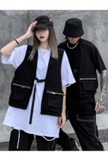 高品质抖音得物机能风摄影口袋马甲工装坎肩潮宽松男女情侣装M01，男装背心/马甲，星座210