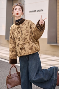 现货主推2025年冬季新款國风羽绒服外套女图片