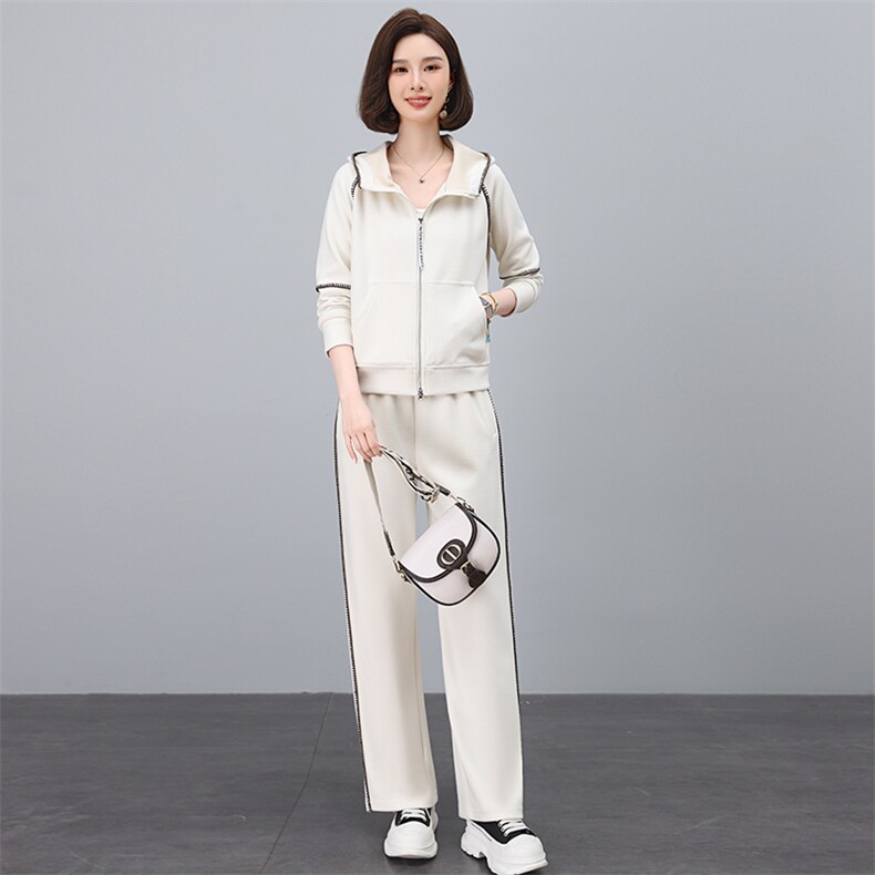 2025春装新款时尚简约气质运动休闲两件套套装,女装套装/套裙,阿丹