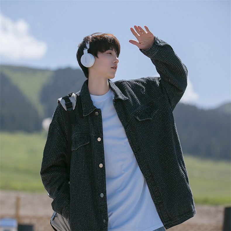 B225-W8406-P95-X118-90%棉10%聚酯纤维-提花牛仔衣上衣，男装工装外套，电商B225