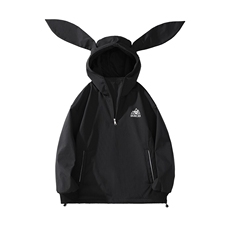 冬新港风防水兔耳朵滑雪服男cityboy银狐绒大码保暖外套M38-P125，男装棉衣，电商A001-1