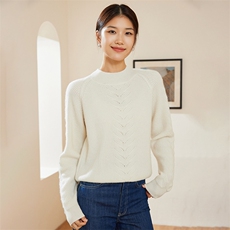 2025秋冬新款女羊绒衫100%纯山羊绒圆领纯色套衫长袖保暖针织套衫，女装羊绒衫，澳冬特羊绒