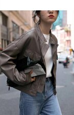 皮衣外套，女装皮衣，卡薇尔