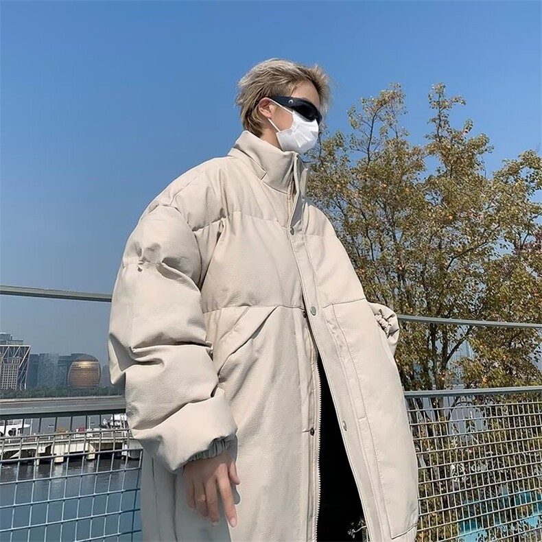 PU皮棉服男冬季加厚保暖宽松立领拉链宽松棉服外套MY163-P90,男装棉衣,星座1001-1