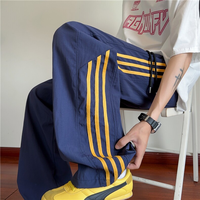 夏季新款潮流美式条纹设计速干百搭休闲裤B315-K25418-特p35控68，男装休闲裤，电商B315