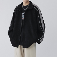 麂皮绒夹克男宽松落肩宽松上衣外套JK730-P70，男装夹克，星座1204-3