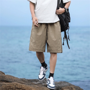 2024夏季新款原宿简约百搭五分裤慵懒日系冰丝短裤 现货K7817-P30图片