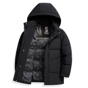 冬季白鸭绒加厚蓬松男羽绒服短款中青年休闲保暖简约防寒外套男装图片