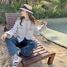 小香风短外套女小个子2025年春秋新款韩版法式名媛高级感气质上衣，女装短外套，2C037