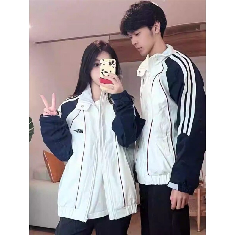 J9941-P56高街潮牌斜纹复合面料休闲外套男女同款图片