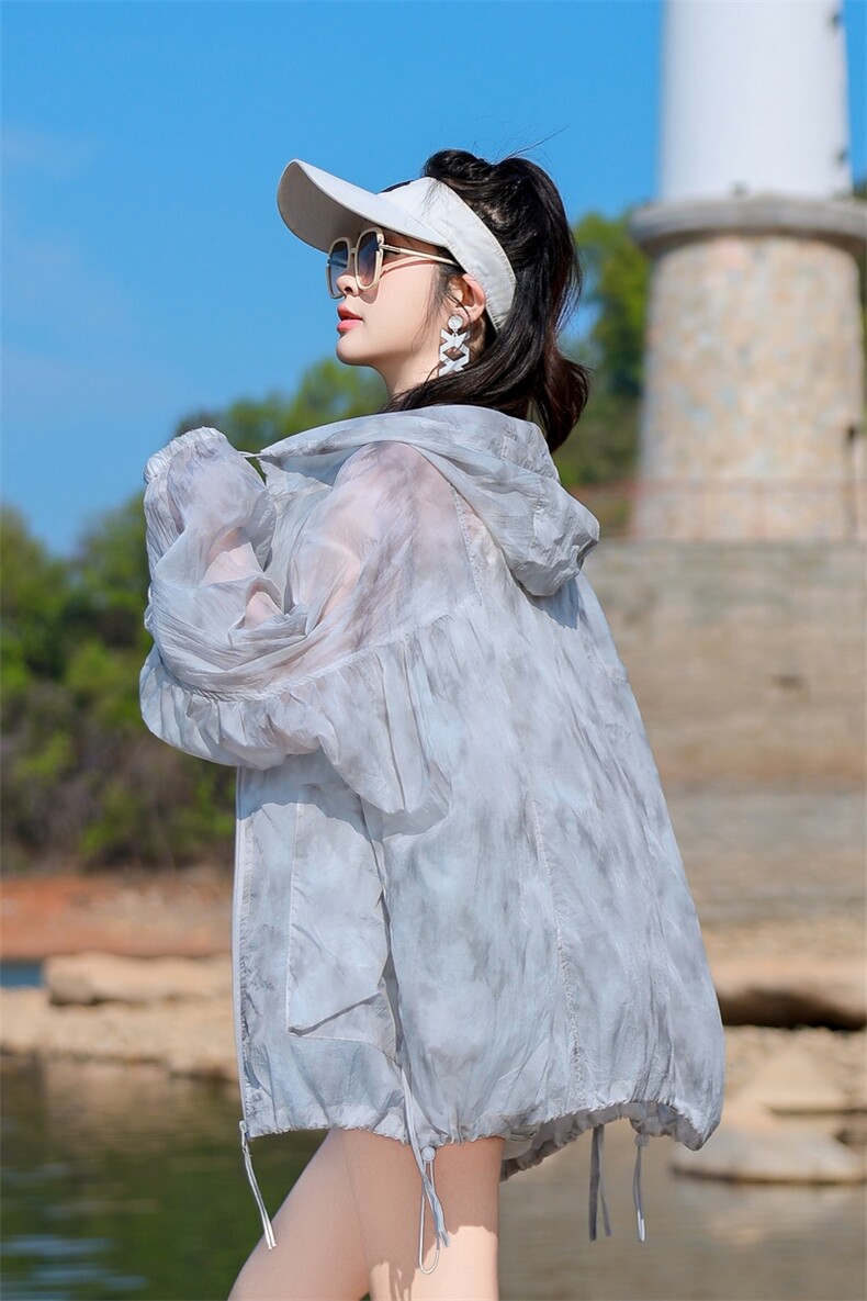 户外轻薄防晒衣女2025夏季新款宽松大码藏肉休闲百搭洋气减龄外套,女装防晒衣,可可小西
