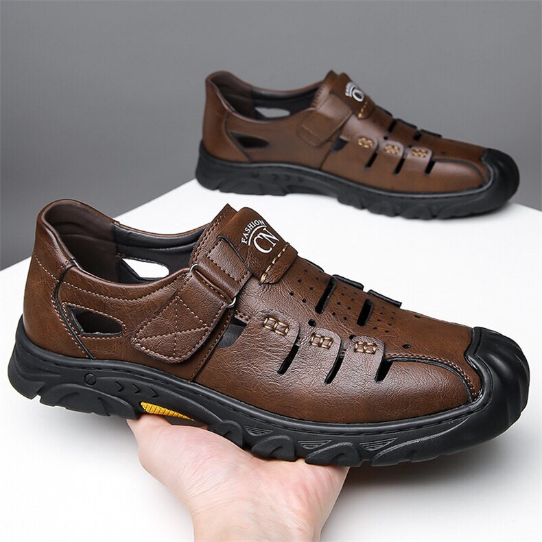 X4947-p155男鞋夏季圆头休闲洞洞鞋男士镂空凉鞋，男鞋凉鞋，星座1407-3