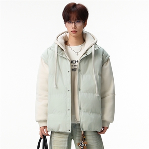 新款冬季羽绒棉服棉袄连帽假两件韩版宽松外套A436-2511-P85图片