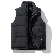 现货5W件冬季三防硬挺boxy短款立领棉衣马夹外套加厚马甲保暖棉服，男装棉衣，电商A486-1